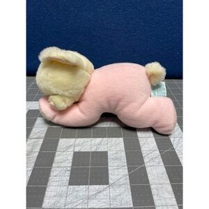 Russ Berrie Plush Bear Pink Cream Sweet Dreams Sleeping Dog 3601 Vintage 9in